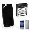 Extended Battery 3.7V 3500mAh with Black Back Cover for Sony Xperia Arc S / X12 (OEM) (BULK)